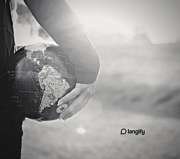 langify with person holding the globe